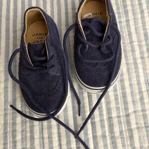 Janie and jack blue suede wingtip sneakers size 6